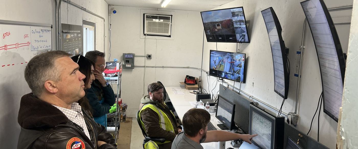 Shot control room with live feeds and instrumentation