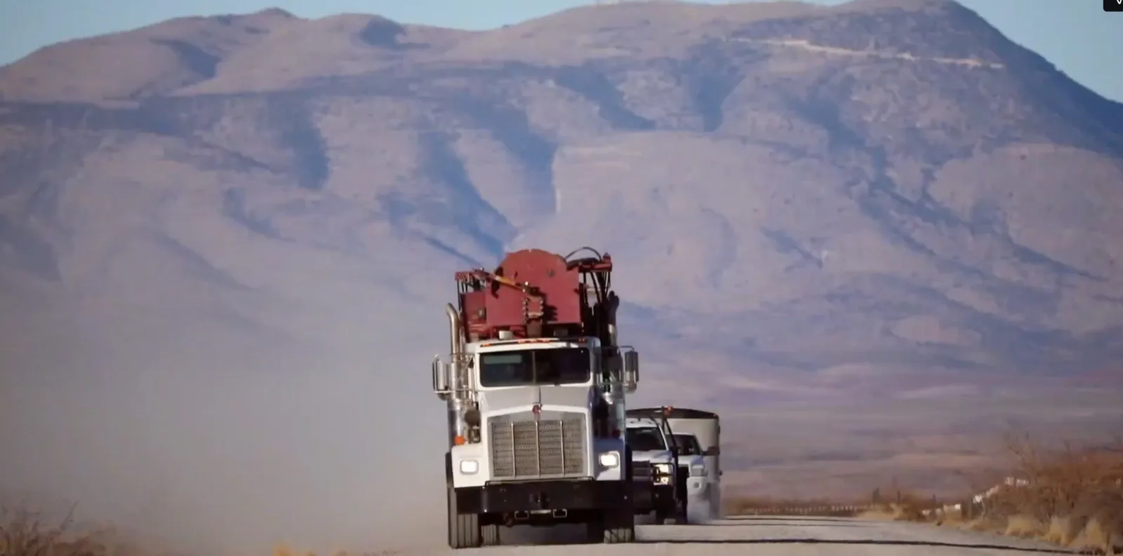 A General Hypersonics field hauler on the range road